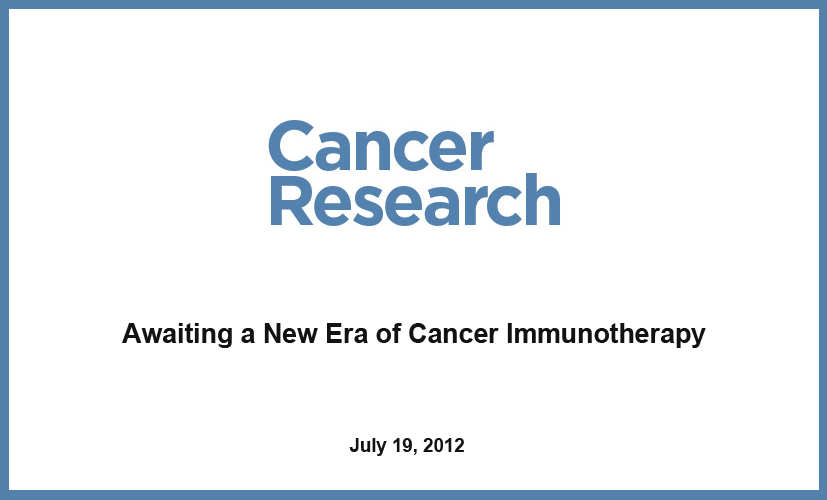 Awaiting a new era of cancer immunotherapy